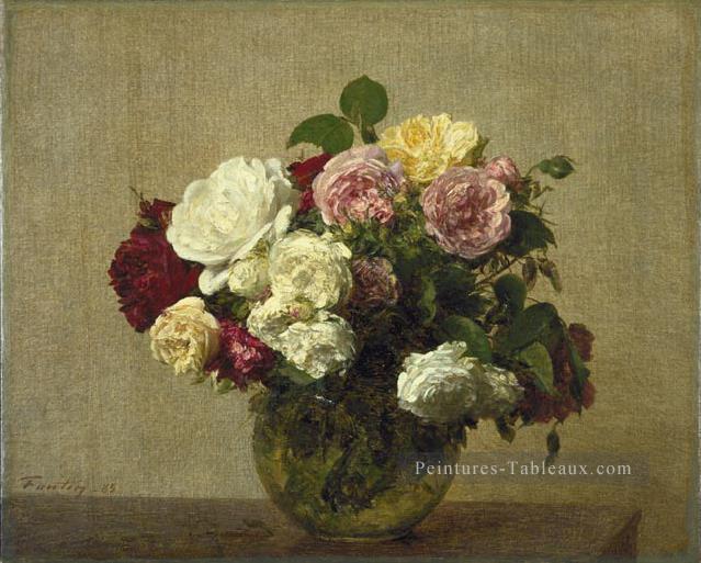 Roses 1885 peintre de fleurs Henri Fantin Latour Peintures à l'huile